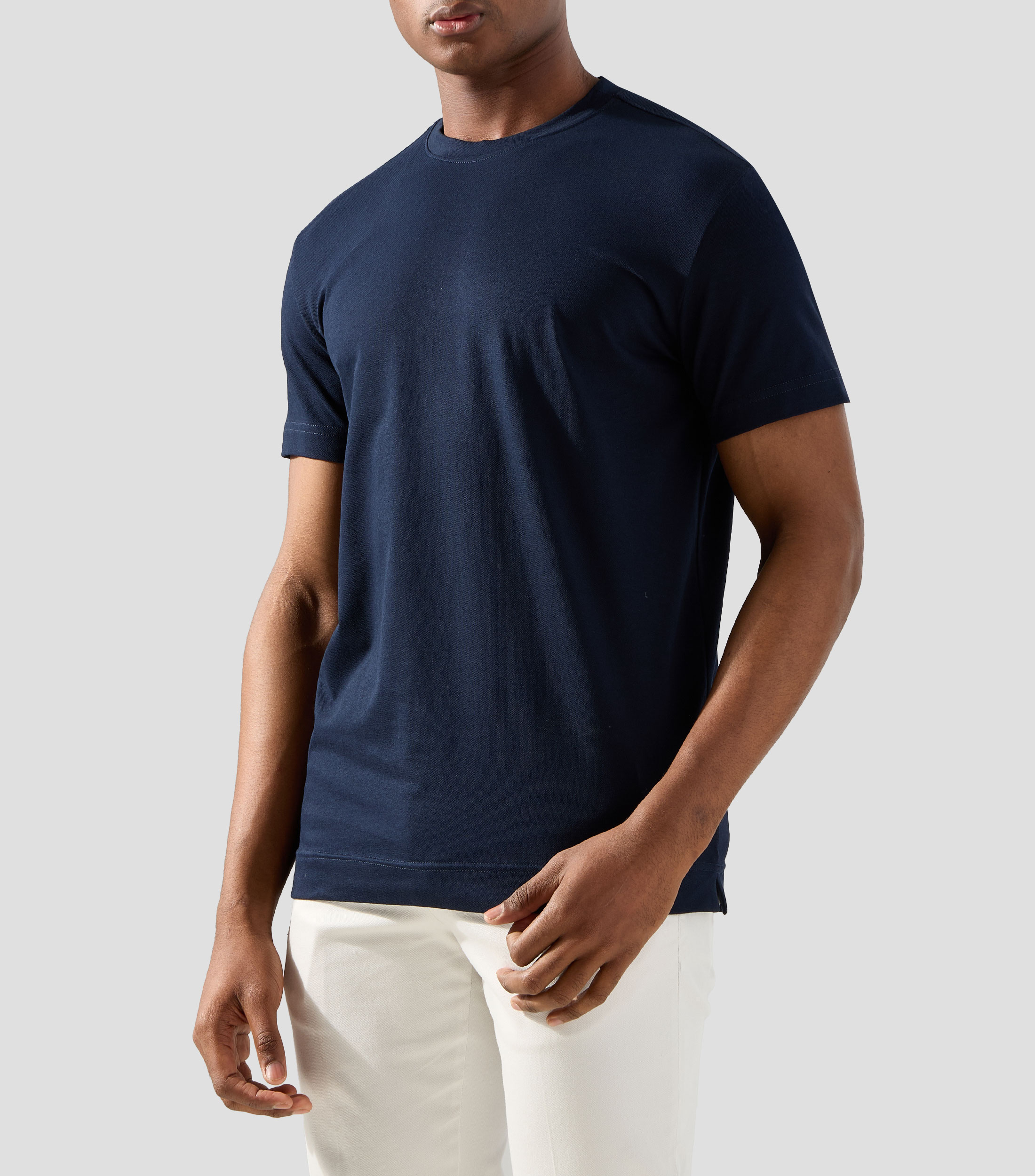 Playera cuello redondo manga corta lisa Hombre